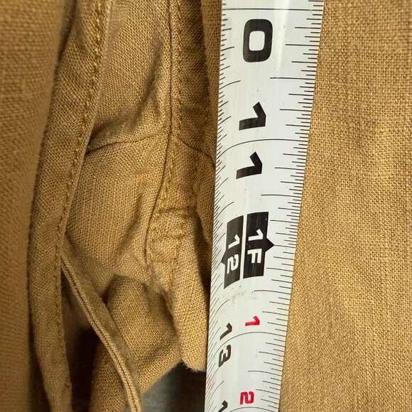 J Crew Denim M Tie Waist Seaside Pants Linen Blend Desert Sand Tan Beach Coastal - Picture 13 of 15
